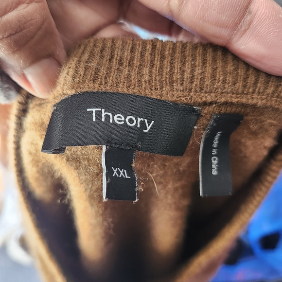 Theory 100% Cashmere Men's Brown Crewneck Sweater - Picture 2 of 10